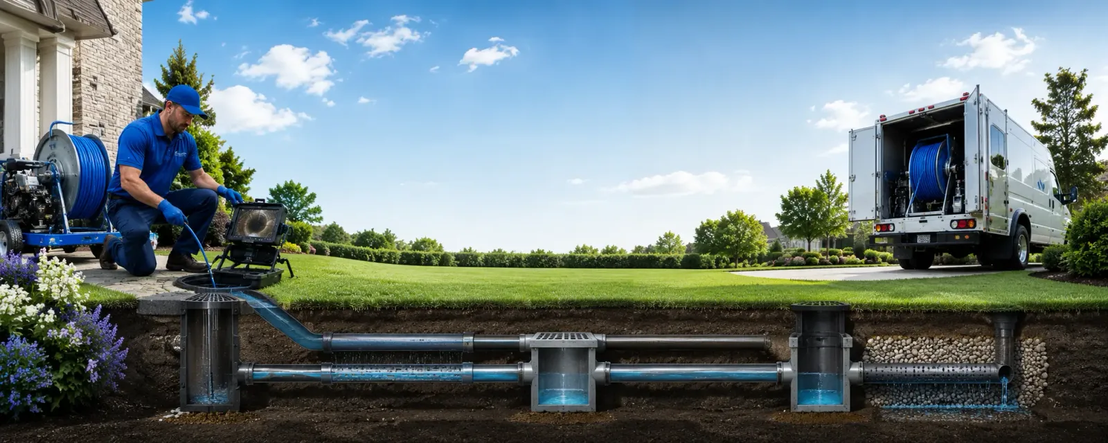 Outdoor drain cleaning information for Quinton, OK